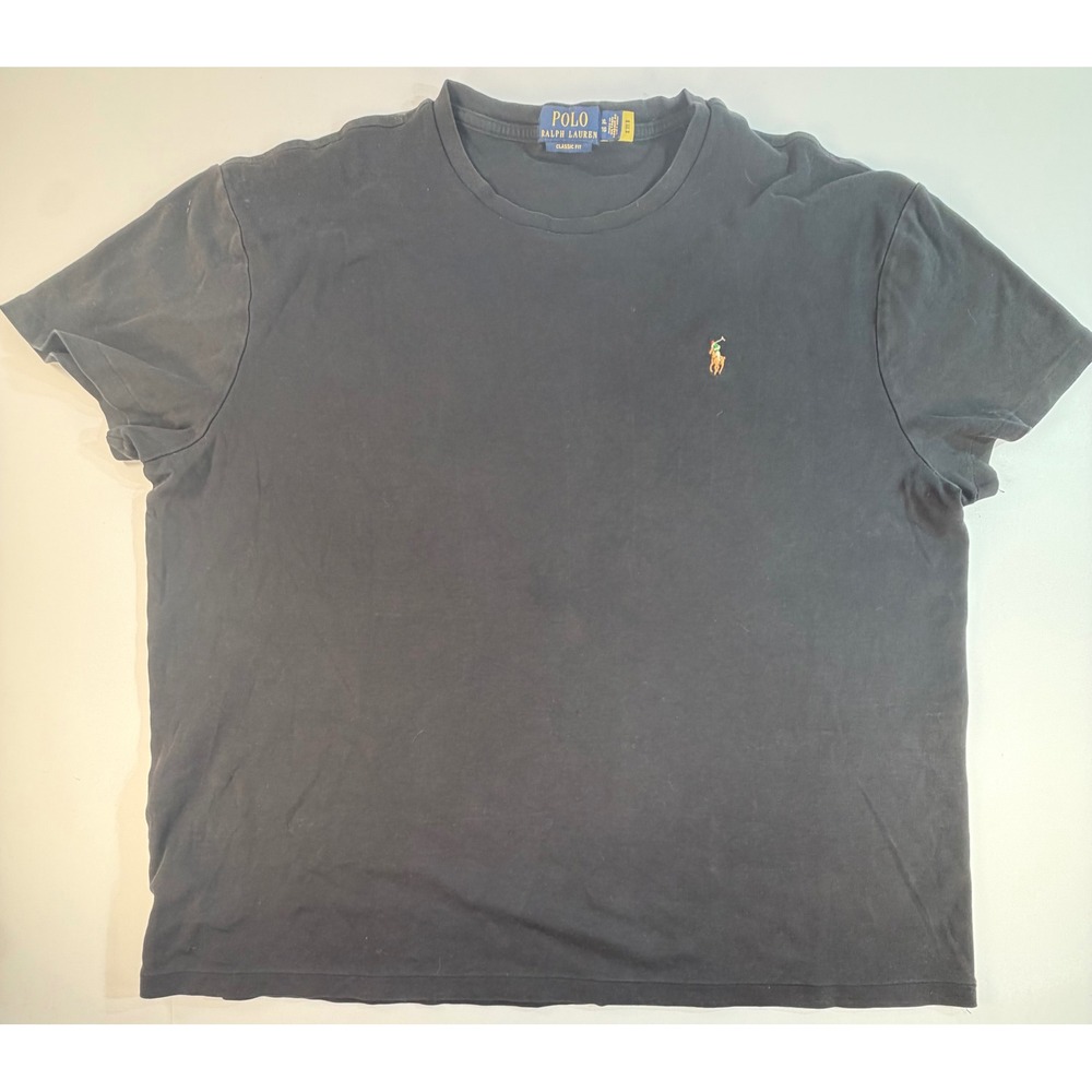 Polo Ralph Lauren Mens XL Classic Fit T-Shirt Black Short Sleeve Pony Logo
